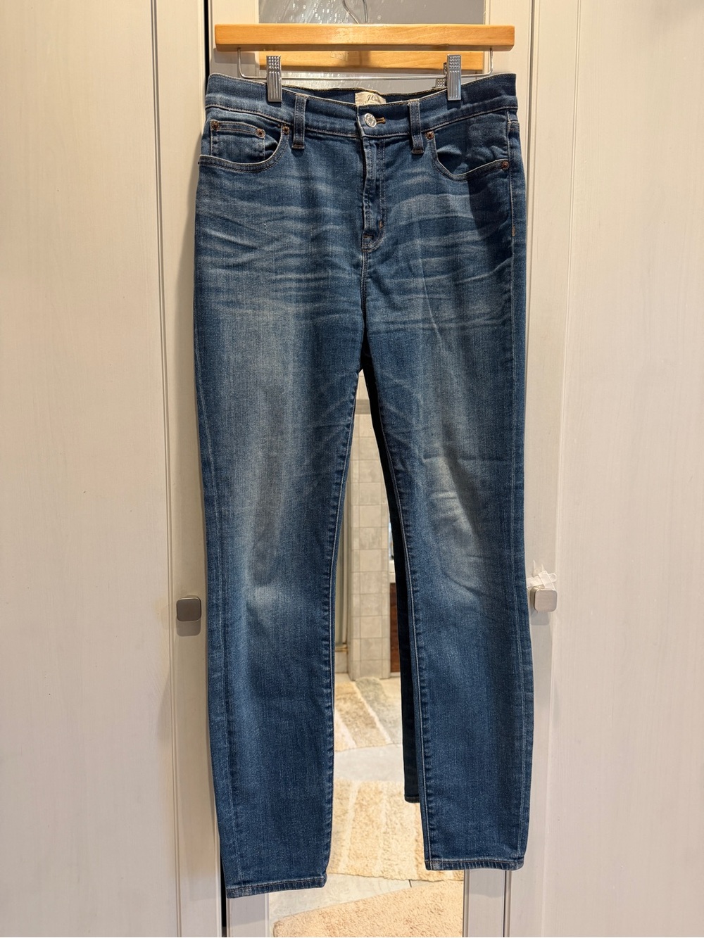J. Crew Skinny Jeans in Washed Blue